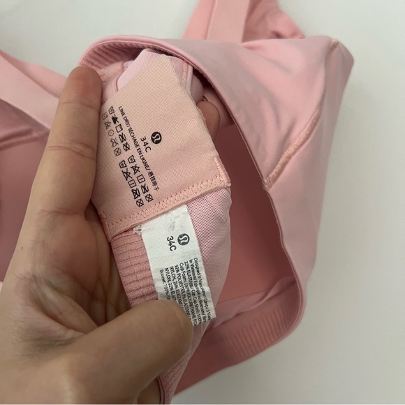 Lululemon Energy Bra High Support Pink Women's Size 34C - Picture 5 of 6